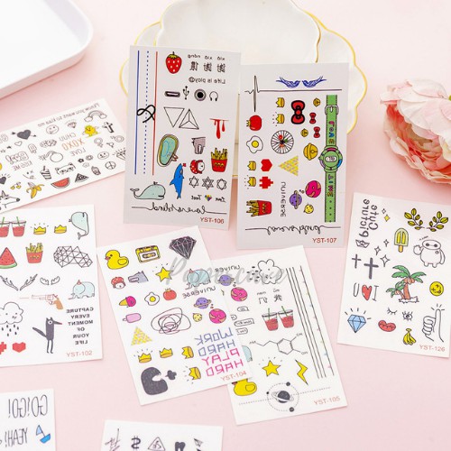 Cute Temporary Tattoo Waterproof / Unique Temporary Tattoo Stickers