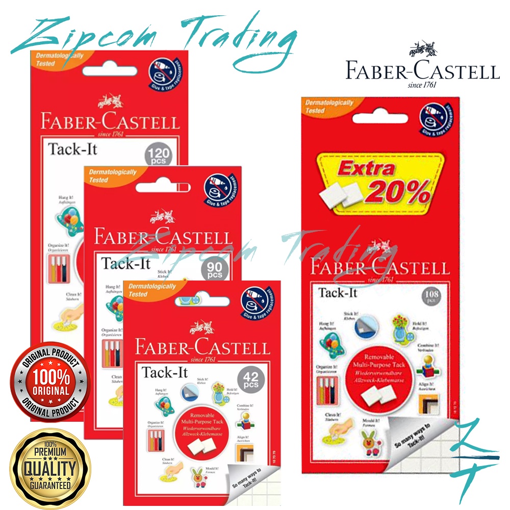 Faber Castell TackIt Reusable / Removable Adhesive Glue ( Value 108pcs