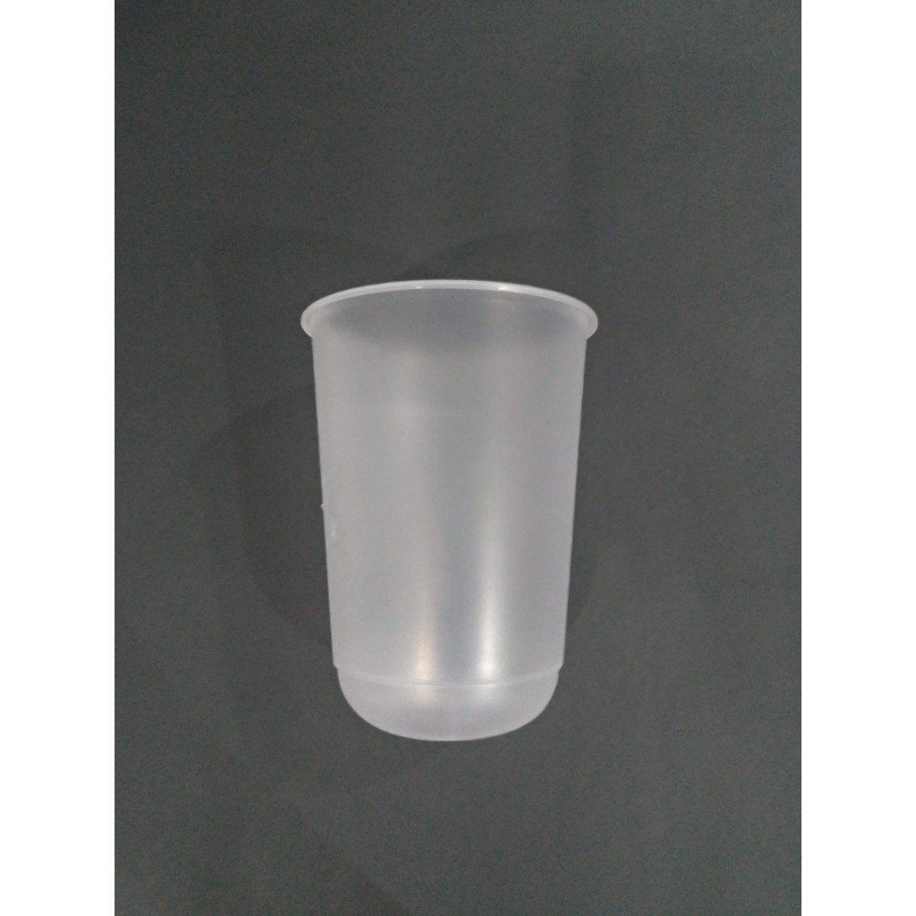 Plastic Cups / Milk Tea Cups - Frosted Hard U Cups 90mm 16 oz (50 pcs