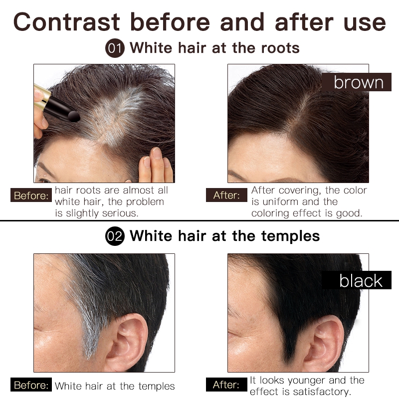 One-Time Hair dye Instant Coverage White Hair Color Modify Cream Stick  Temporary Cover Up | Shopee Philippines