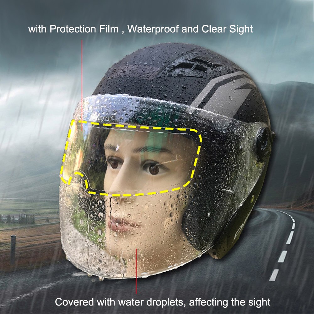 Clear Motorcycle Helmet Waterproof Lens Film Universal Rain and Fog Protection Film Eyes