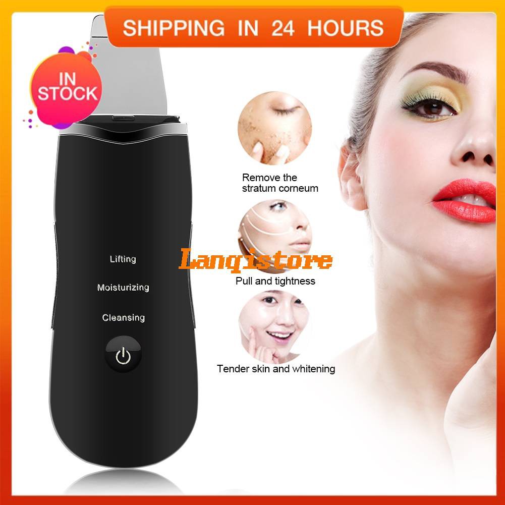 Ultrasonic Ion Facial Pores Cleaner Removal Wrinkle Scrubber Shopee