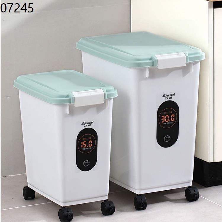 rice dispenser 25 kg Rice bucket with wheel 10/15/25kg rice storage