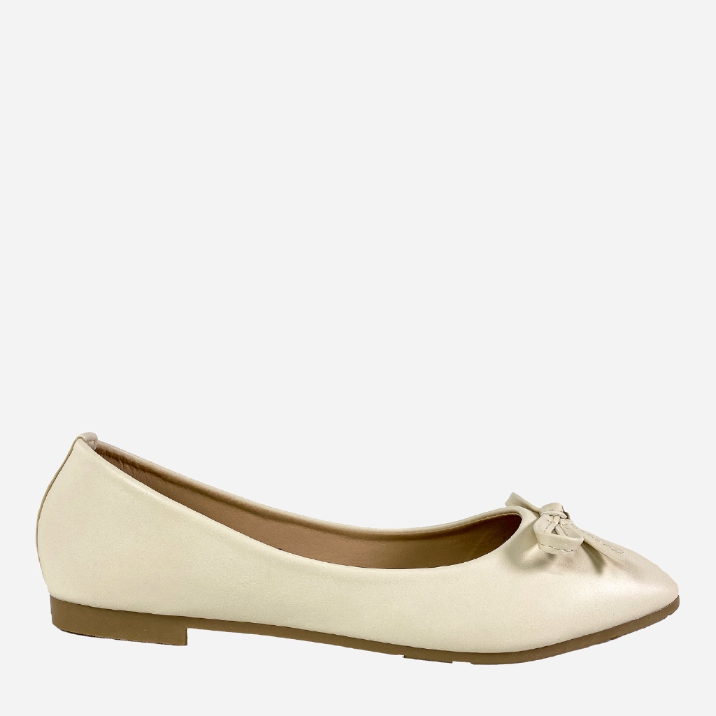 cream ballet flats womens shoes