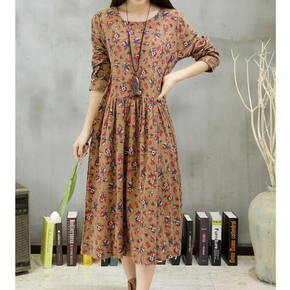 cotton long maxi dress online