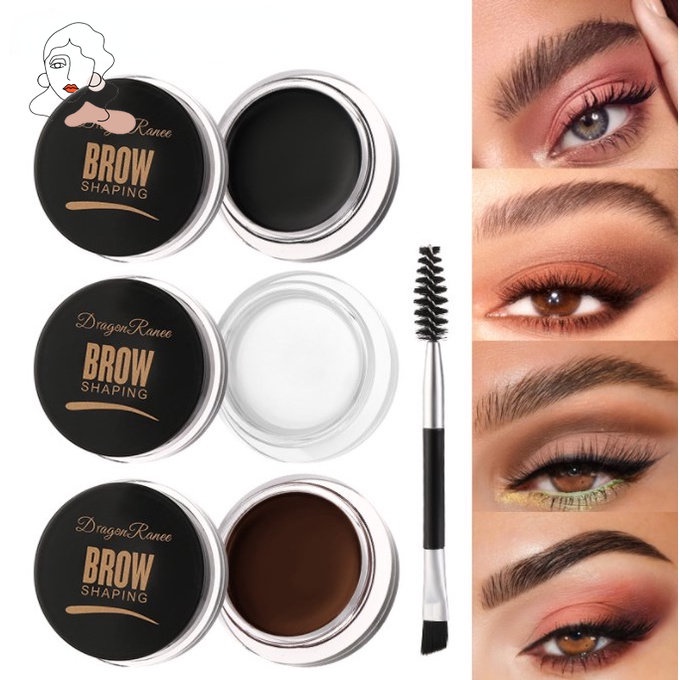 5 Colors Eyebrow Cream Gel Makeup With Brush Eyebrow Powder Deep Brow