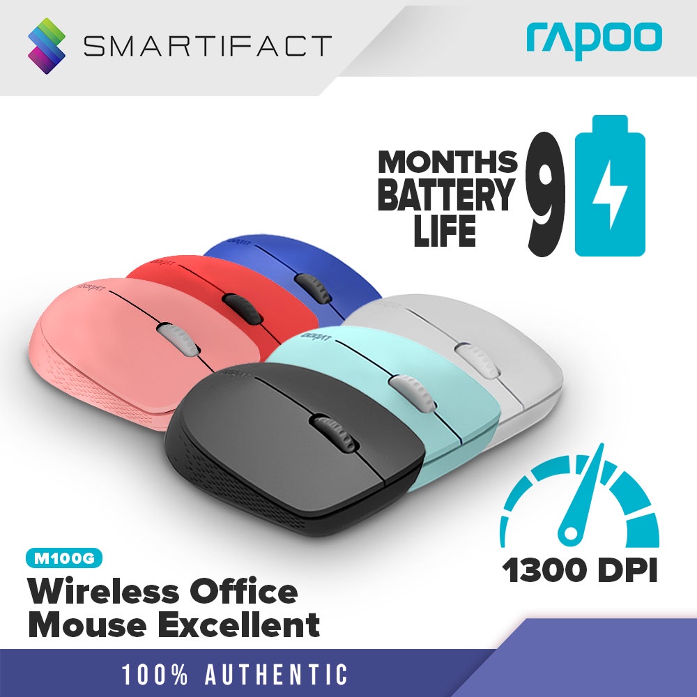 [NEW ARRIVAL] Rapoo M100G Silent Multi mode Wireless Mouse Bluetooth 3. ...