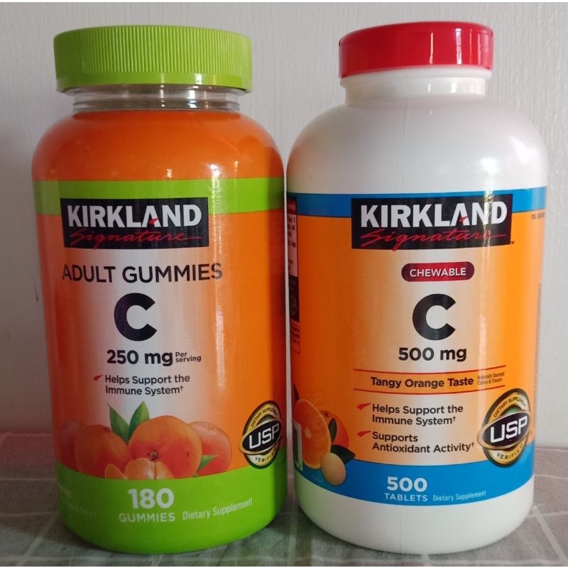 Kirkland Vitamin C, 250mg 180 gummies/500mg/500 chewable/1000mg Shopee Philippines