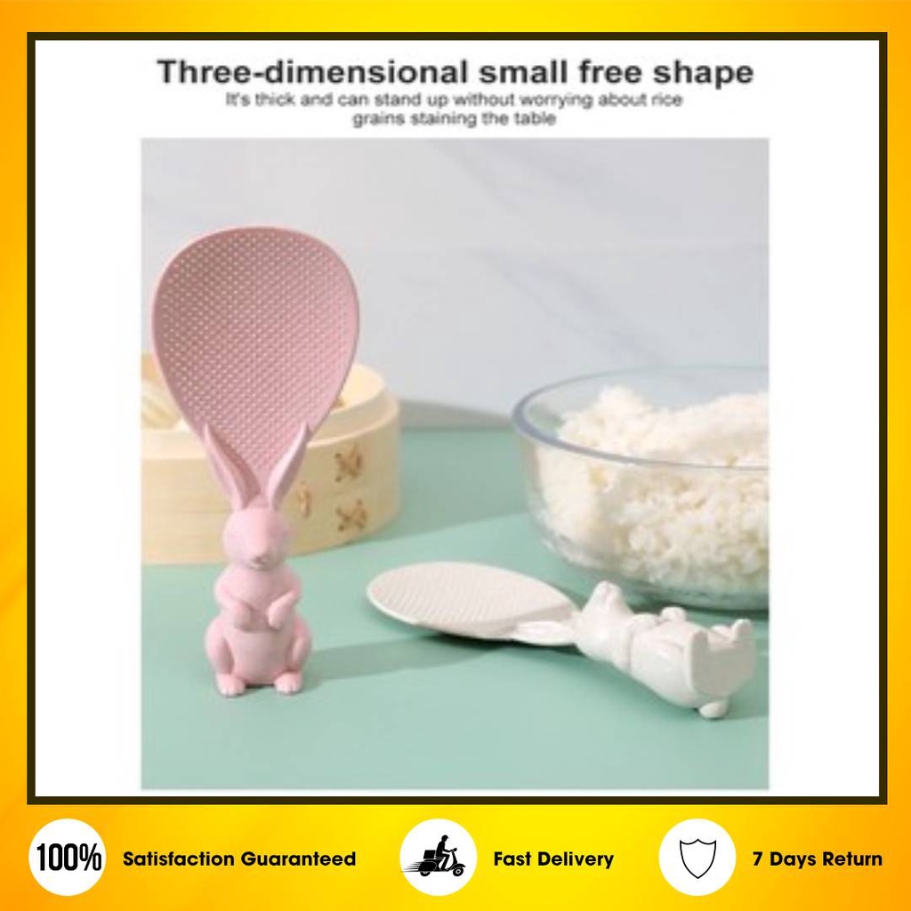 Non Stick Rice Paddle Spoon Serving Rice Spoon 1 Piece Cute Rabbit ...