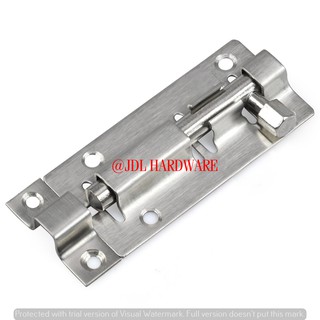 2205 6PCS Silver Stainless Steel Door Latch Sliding Lock Barrel Bolt Latch (2,3,4 INCHES) #2