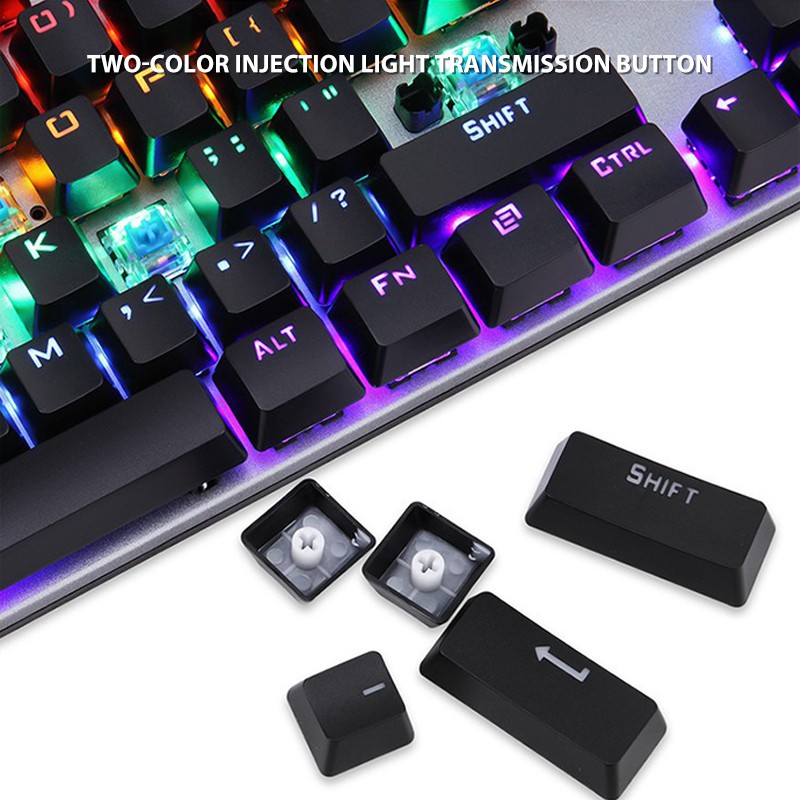 V2S KM300 Keyboard and Mouse Set LED Rainbow RGB Backlight Office Wired Mechanical Gaming