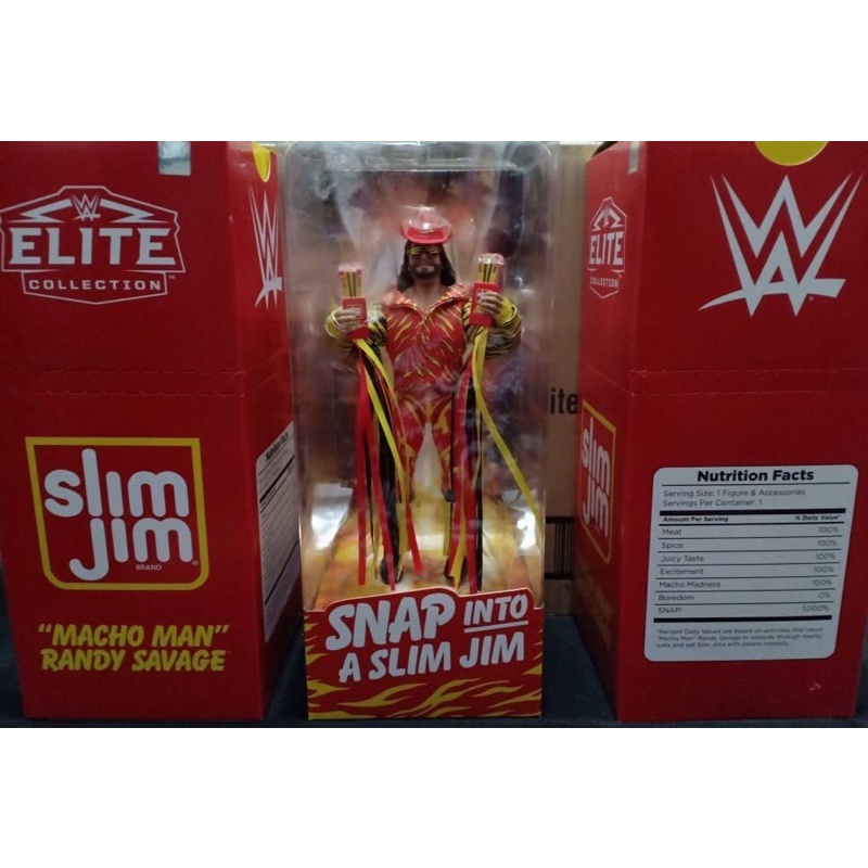 WWE ELITE MACHO MAN RANDY SAVAGE SNAP SLIM JIM SDCC Exclusive Figure SOLD OUT 
