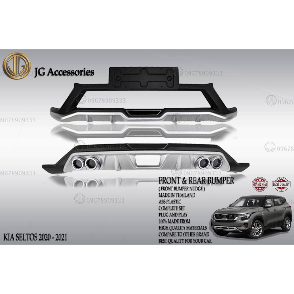 KIA SELTOS 2020 2021 FRONT AND REAR BUMPER GUARD/BUMPER NUDGE BLACK