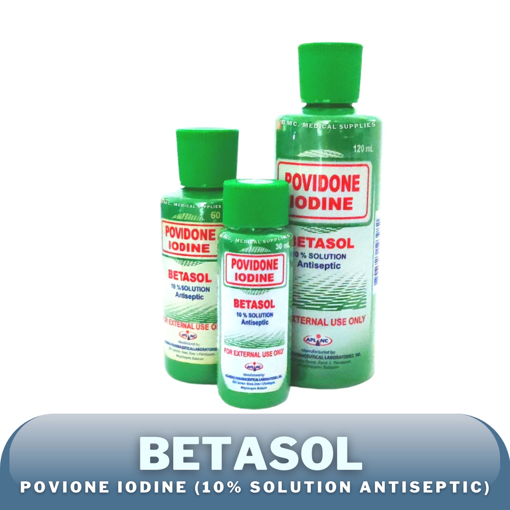 Povidone Iodine 10 Solution Antiseptic (15ml, 30ml, 60ml and 120ml