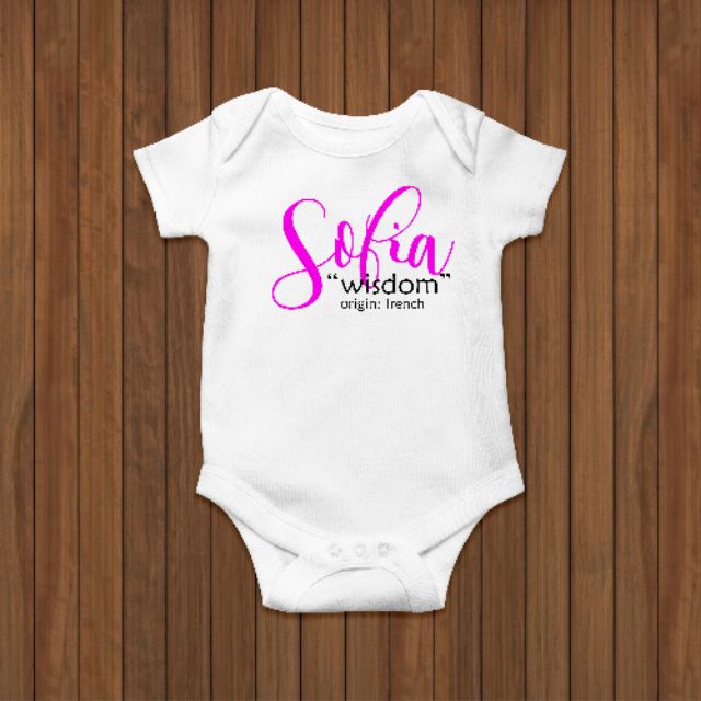 Name Meaning Custom Baby Onesies Shopee Philippines