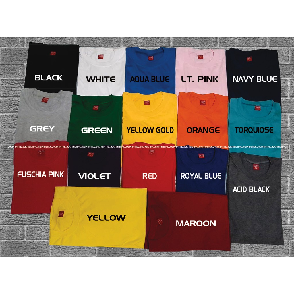 Yalex Plain Shirt Red Label Acid Black, Grey, Red, Maroon, Violet ...