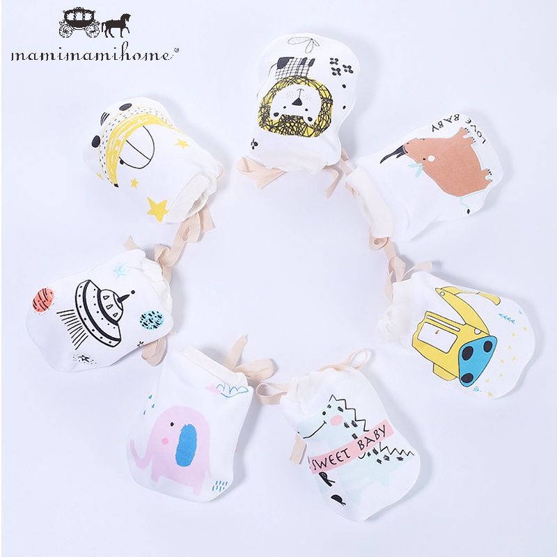 1 Pair Baby Anti Scratching Gloves Cotton Scratch Mittens 05m Newborn