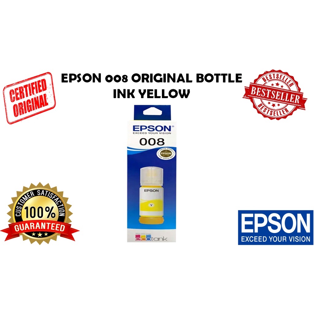 EPSON 008 ORIGINAL INK BOTTLE (YELLOW) | Shopee Philippines