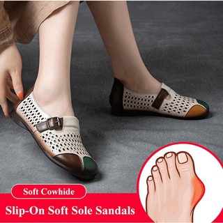 Women Color Block Flat Slip-On Soft Sole Sandals