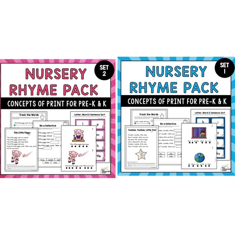 Nursery Rhyme Workbook/Worksheets - 20 pages only | Shopee Philippines