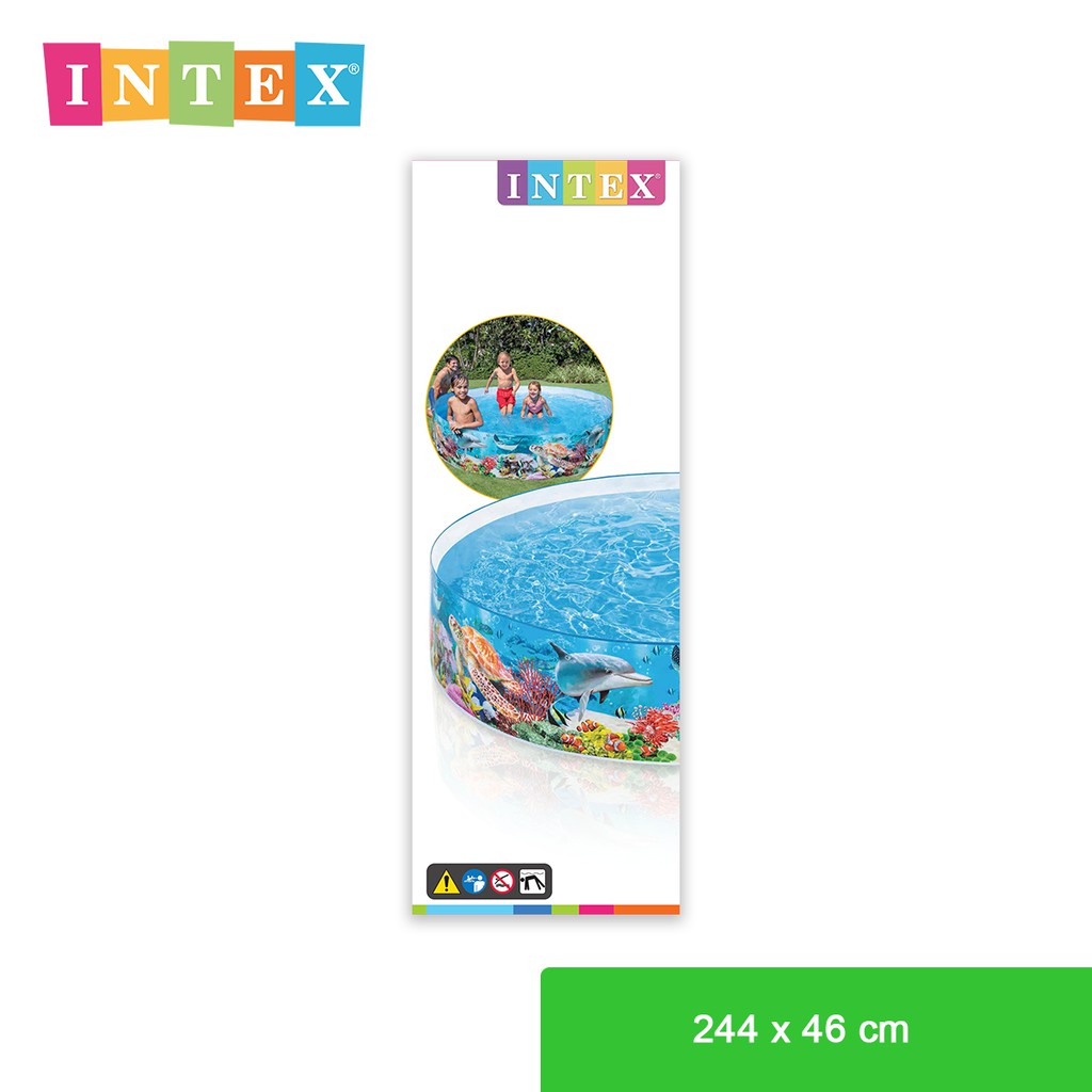 INTEX® 58472 8’ Deep Blue Sea Snapset Pool Ages 3+ | Shopee Philippines