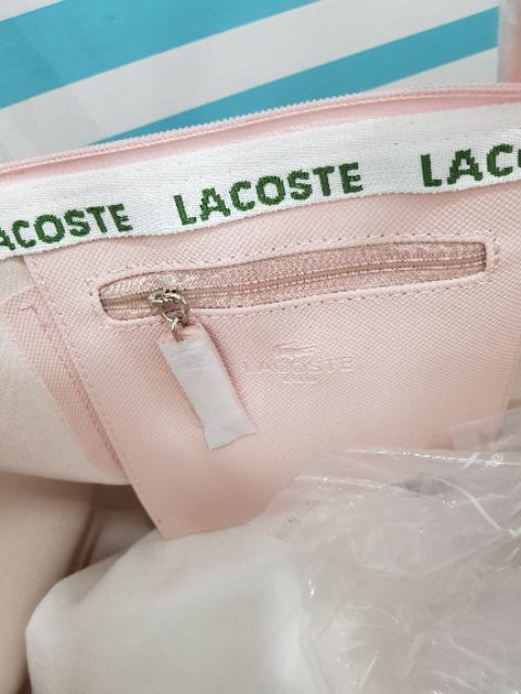 lacoste virtual pink clutch bag