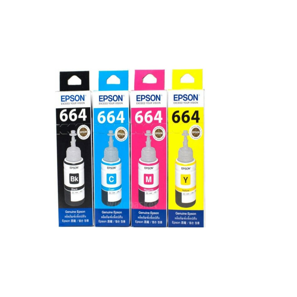 EPSON GENUINE INK BOTTLE SET (70ml ) t6641,t6642,t6643,t6644 ( BLACK