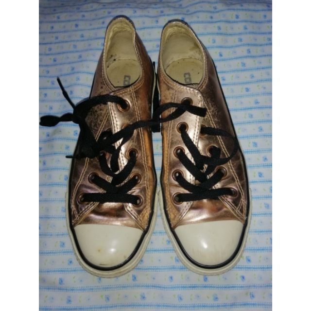 metallic gold converse