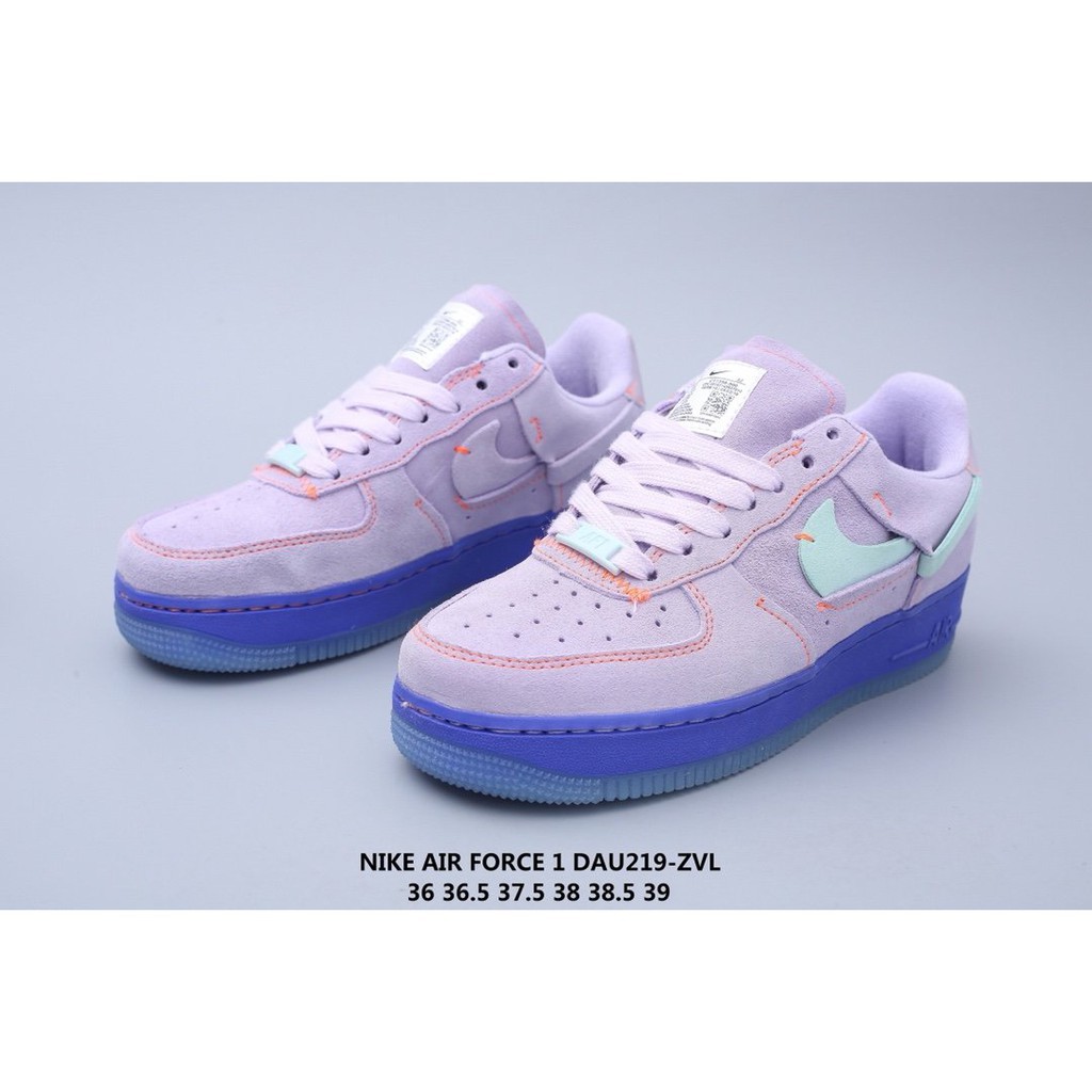 low top purple air force ones