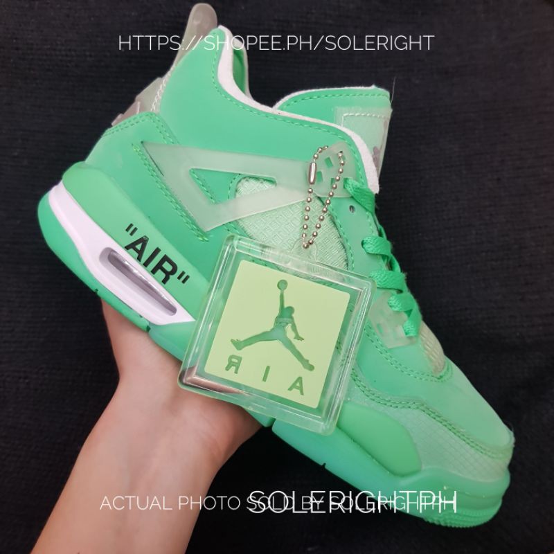 jordan 4 off white green