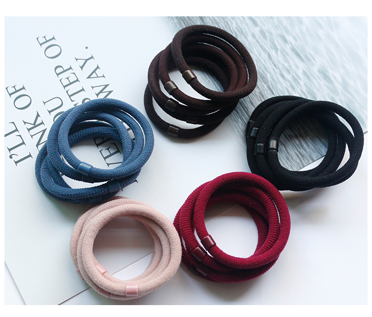 Korean Style Flocking Hair Rings /Women Solid Simple Holder / Ponytail Holder Hair Bands / Girls Daily Basic Headbands Hair Accessories