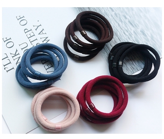 Korean Style Flocking Hair Rings /Women Solid Simple Holder / Ponytail Holder Hair Bands / Girls  Daily Basic Headbands Hair Accessories #4