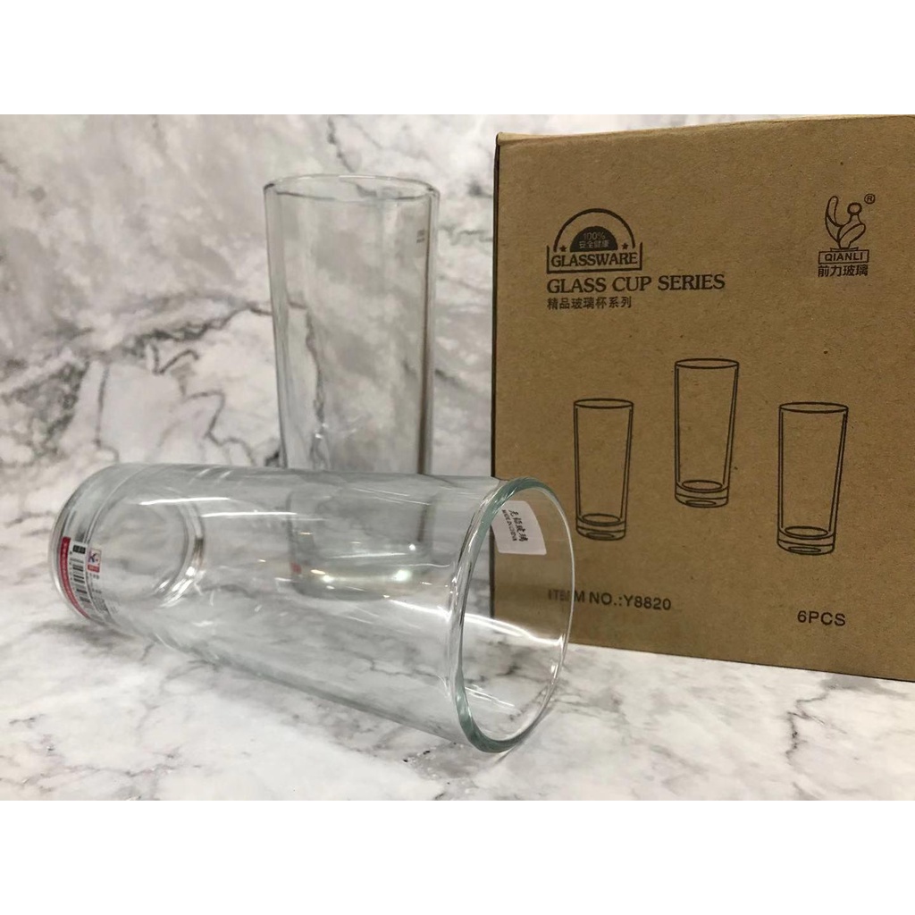 6pcs transparent glasscup baso Y8820