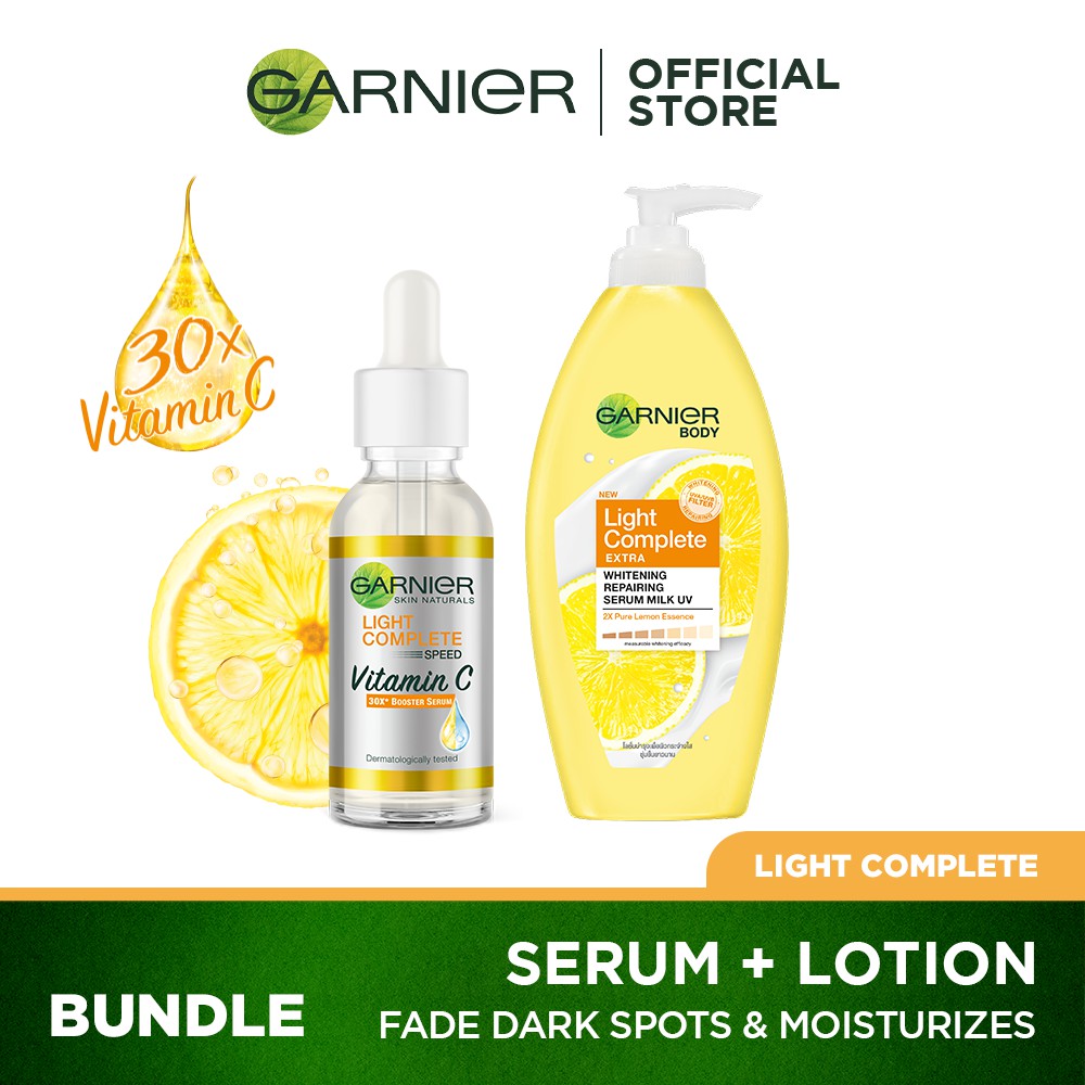 Garnier Super Glow Face and Body Duo Bright Complete Vitamin C Serum