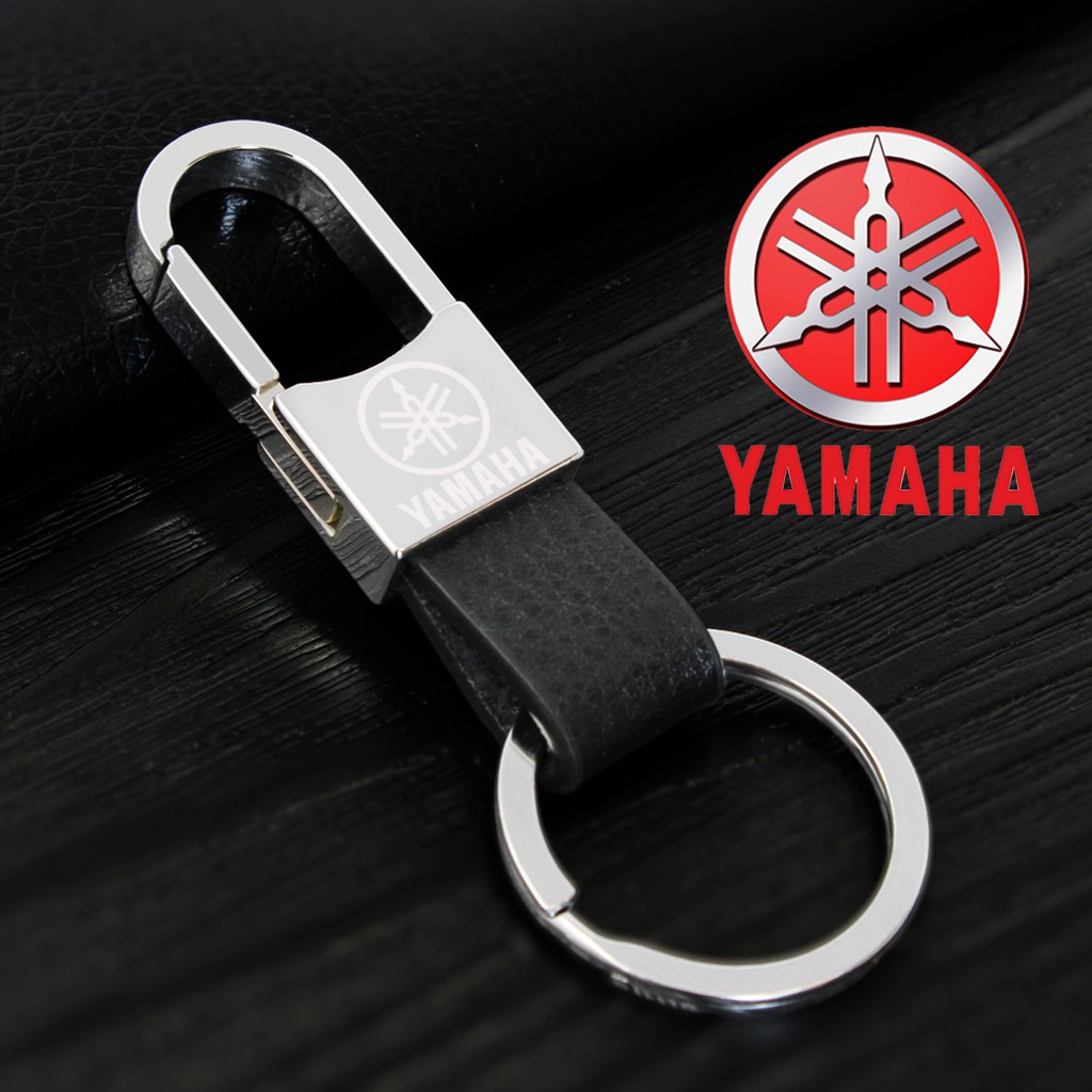Yamaha Motorcycle Keychain Genuine Leather Metal Car Keyring Key Holder