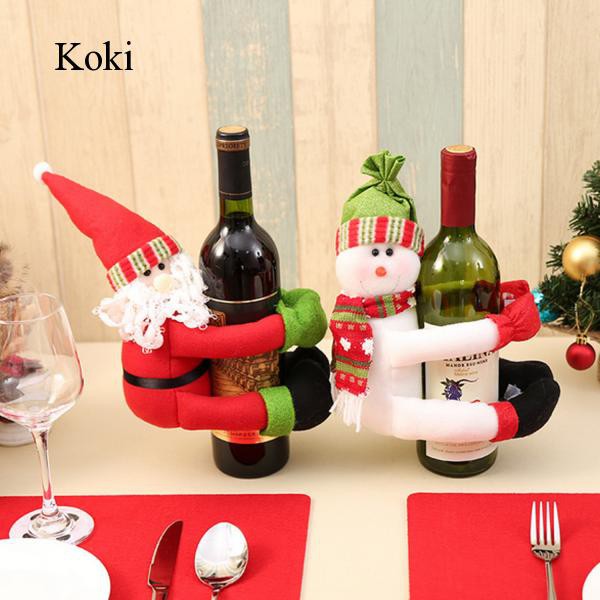 Christmas Xmas Wine Bottle Gift Cover Bag Doll Home Table Dinner