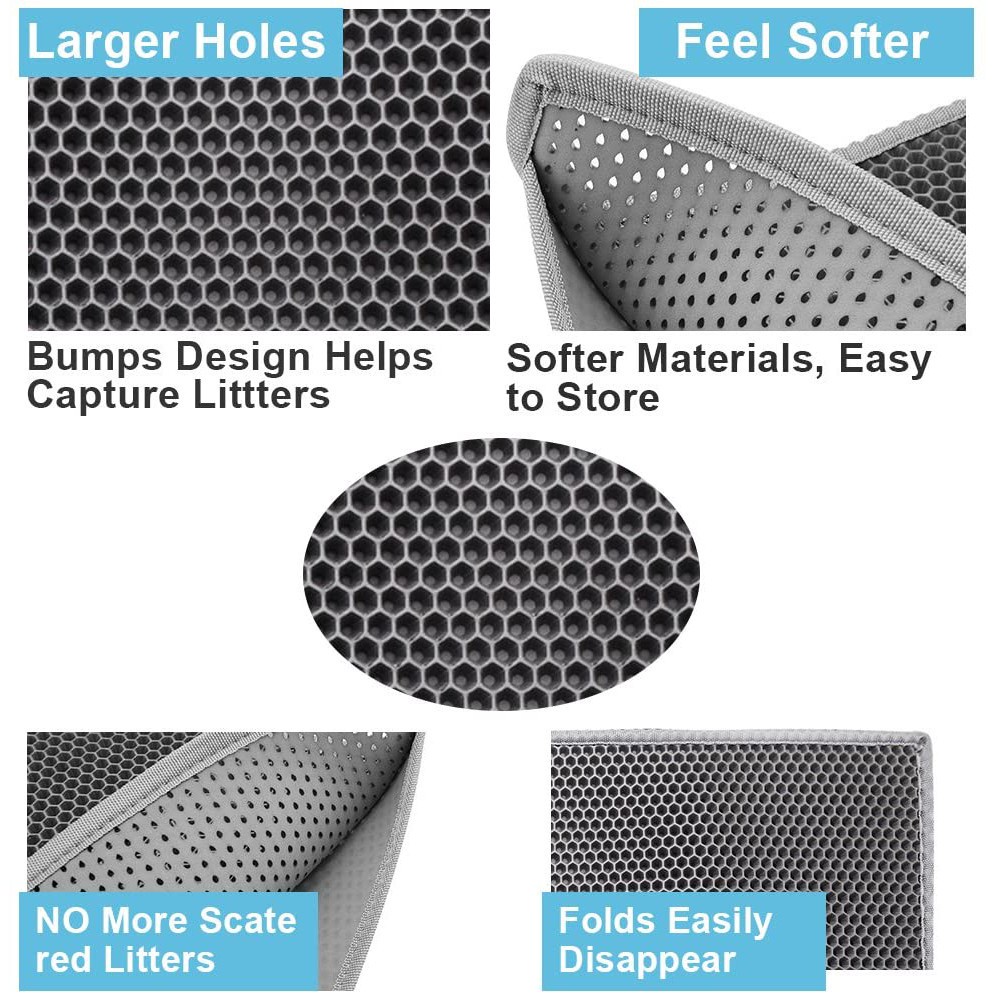 【Philippine cod】 Cat Litter Mat EVA Double Layer pet cat litter pad Bottom Non-slip Litter Box Ma #3