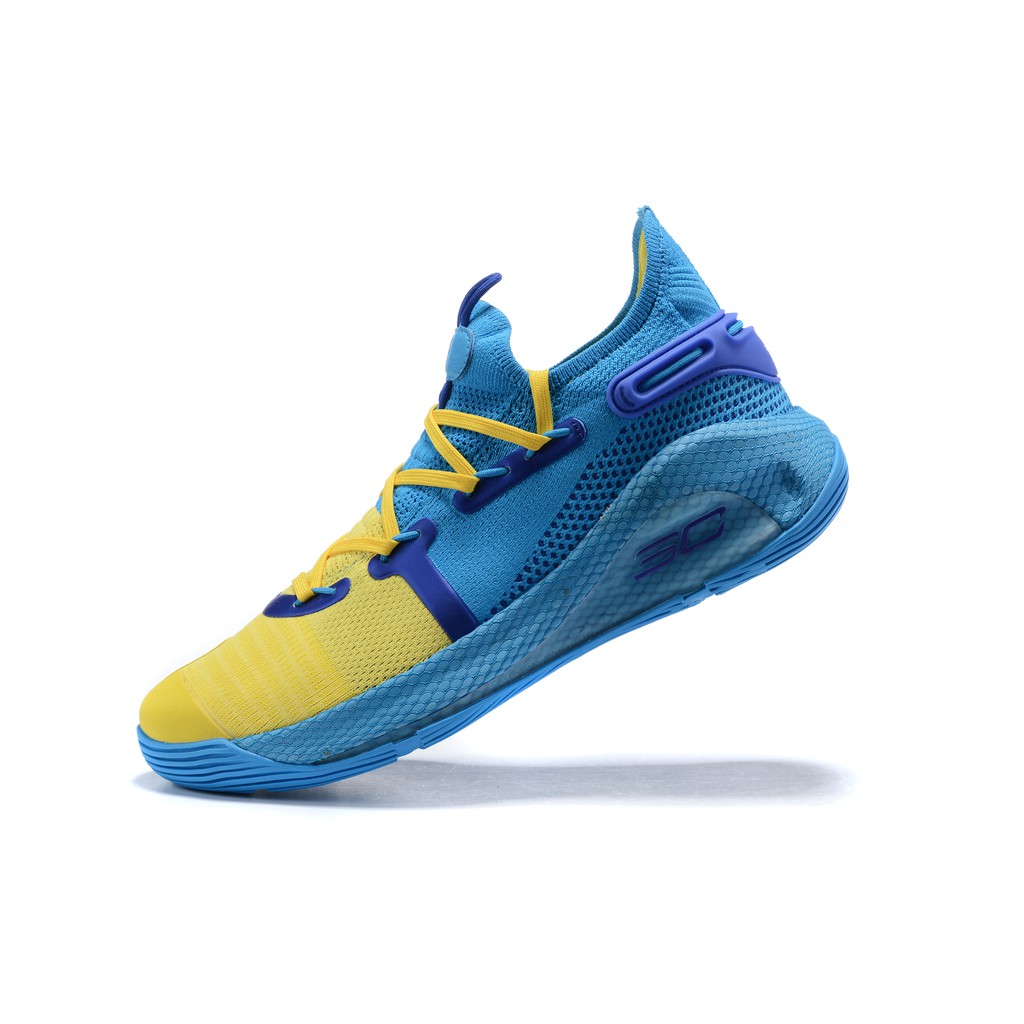 Under Armour Blue And Yellow Basketball Shoes almoire