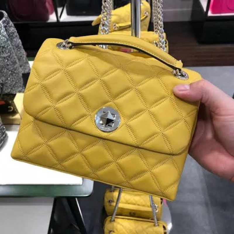 Kate Spade Small Natalia Crossbody Shoulder Bag Convertible in Golden Yellow  | Shopee Philippines