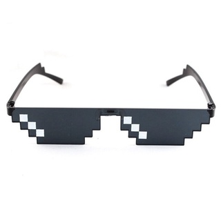 2022IceRose Thug Life Glasses Deal With It Meme Thug Life MLG Shades Frameless Pixel Unisex Eyeglass #5