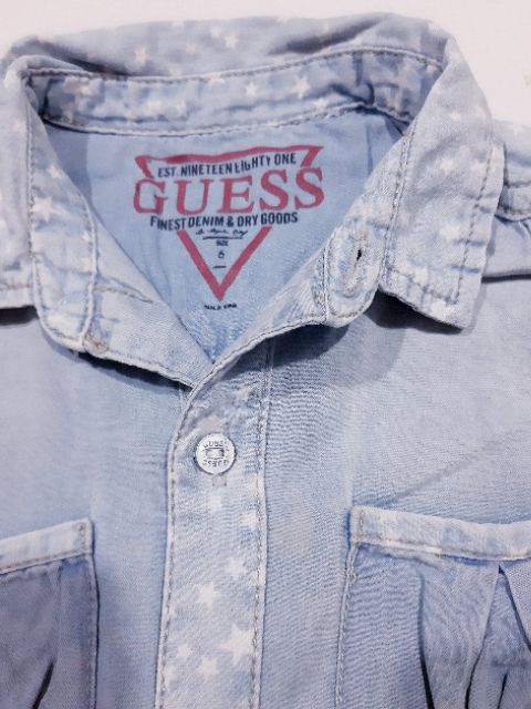 guess denim blouse