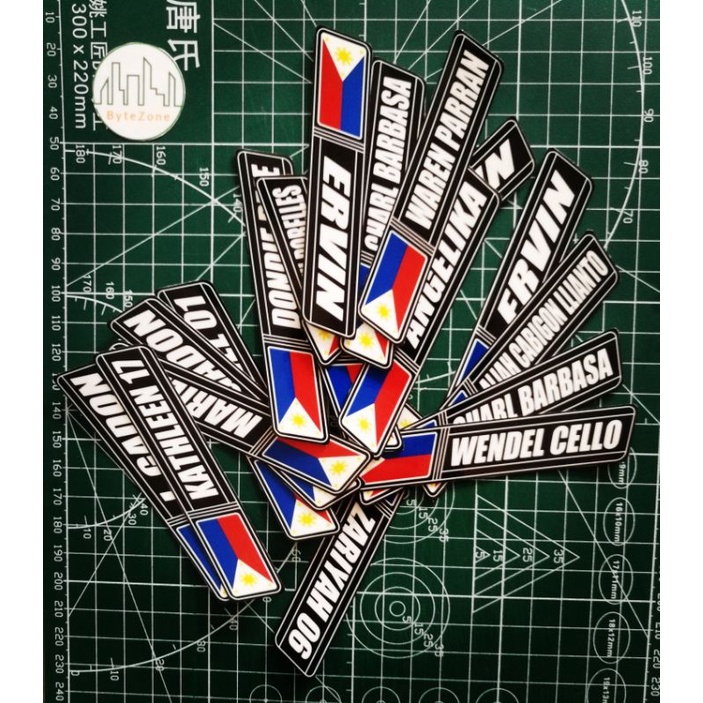 Customize Philippines Flag Name Sticker for Bike Helmet Motorcycle
