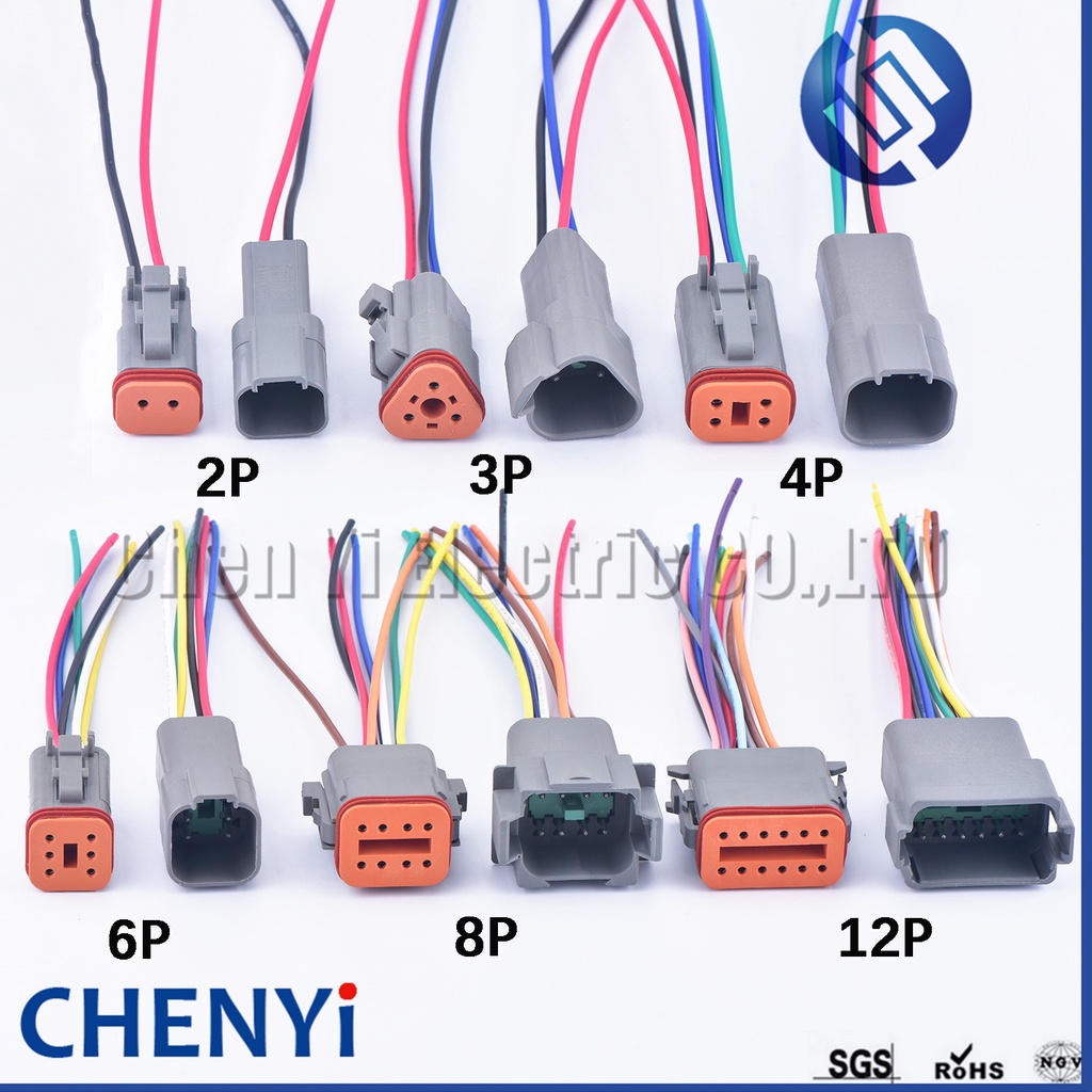 1Pcs Deutsch Dt04-2P Dt06-2S Car Waterproof Connectors Male and Female ...