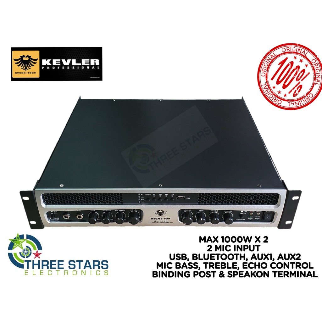 Kevler Gx 5000 1000w X2 Professional Power Amplifier Gx 5000 Gx5000 Shopee Philippines