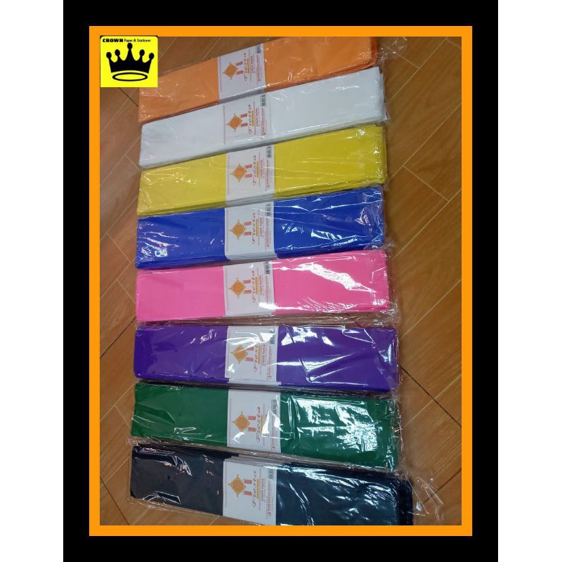 1 pack Crepe paper 10 sheets per pack ( 1 pc 7.50) 500mmx2000mm Shopee Philippines