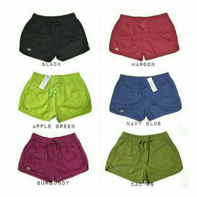 lacoste shorts womens