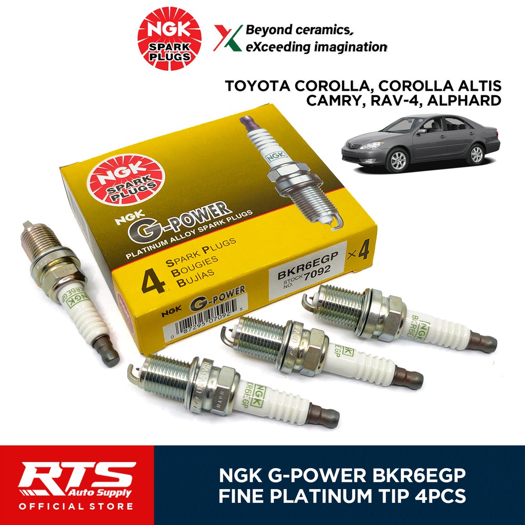 Ngk BKR6EGP Platinum Spark Plug For Toyota Rav-4 2.0 1AZ-FE Rav-4 2.4  2AZ-FE 4 Pcs.