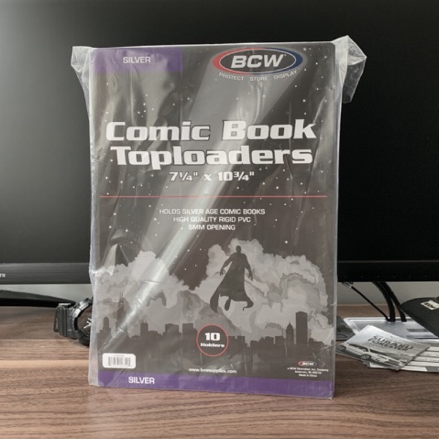 BCW Comic Book Toploader Silver & Current Age Compatible (sold per