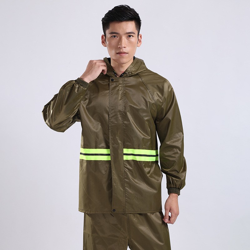 Raincoat suit motorcycle riding raincoat fishing, walking at night, 360 ...