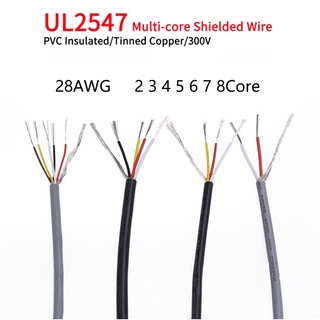 Details about   UL2547 PVC Multi-Core Abgeschirmter Draht Kabel 18AWG-28AWG Signalleitung 